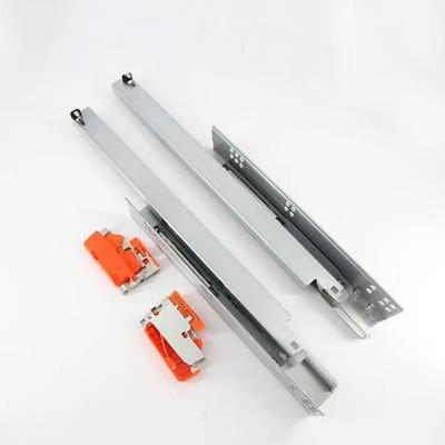 Heavy duty Telescopic undermount drawer slides soft close concealed slide drawer rails